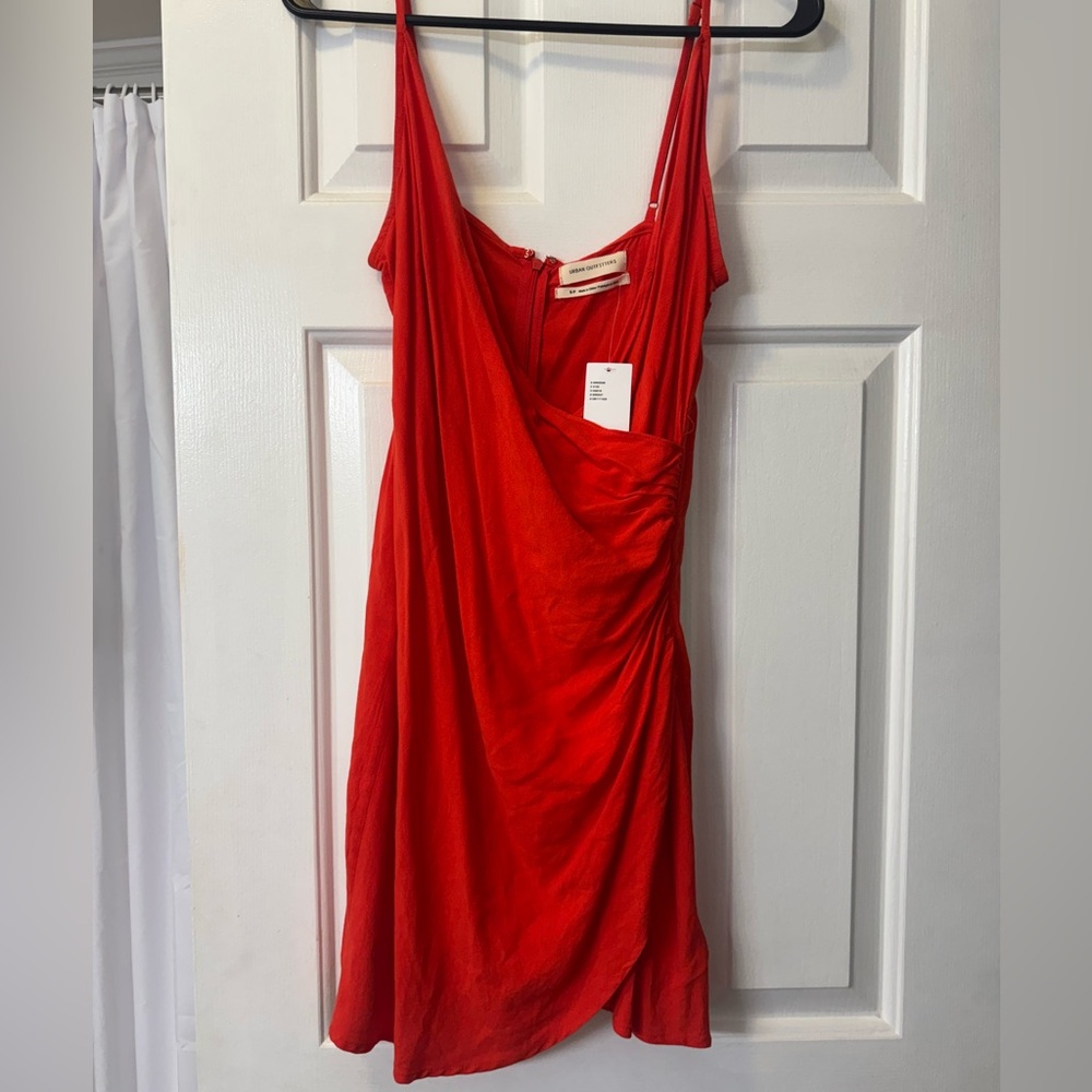 Urban Outfitters Vibrant Red Asymmetrical Dress